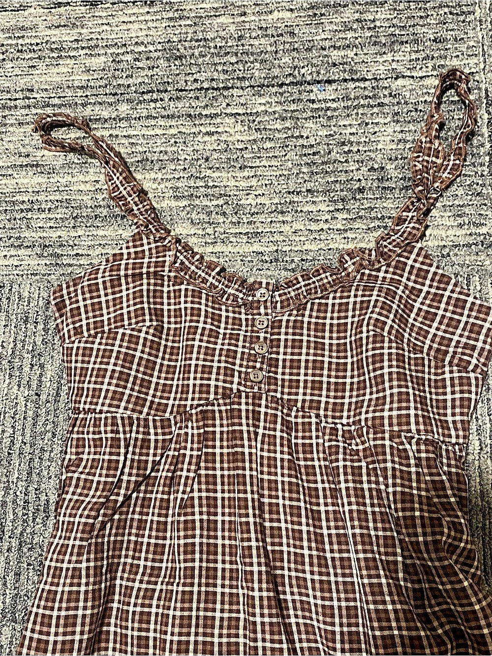 Hollister Plaid Lace-up Cami Top